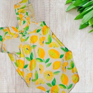 9 months babygirl one-piece swim yellow lemonade